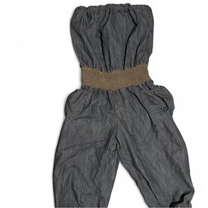 Fe USA Black Denim jumpsuit